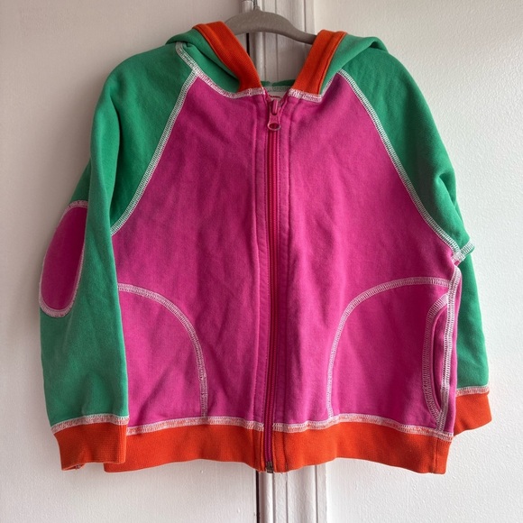 Hanna Andersson Colorblock Zipup Hoodie Sz 3 - Picture 7 of 7